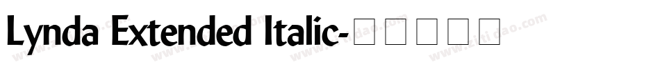 Lynda Extended Italic字体转换